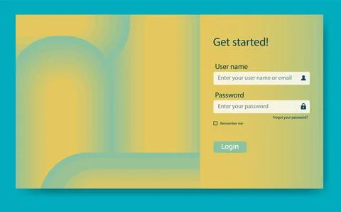 Website design template, login screen landing page. Login ui ux online store  Stock Illustration