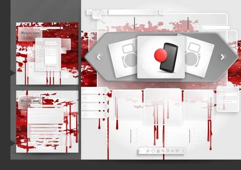 Website Design Template Menu Elements Website Design Template Menu Element... Stock Photos