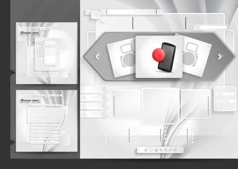 Website Design Template Menu Elements Website Design Template Menu Element... Foto stock