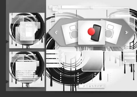 Website Design Template Menu Elements Website Design Template Menu Element... Stock Photos