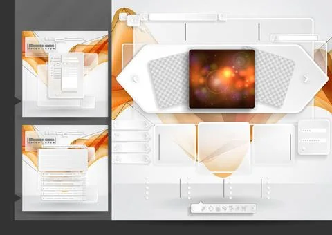 Website Design Template Menu Elements Website Design Template Menu Element... Foto stock