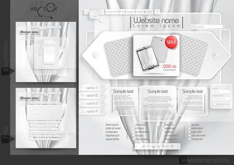 Website Design Template Menu Elements Website Design Template Menu Element... Foto stock