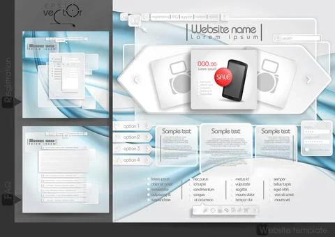 Website Design Template Menu Elements Website Design Template Menu Element... Foto stock