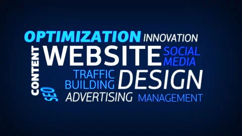 Website design web graphic word cloud Stock Footage 169275562