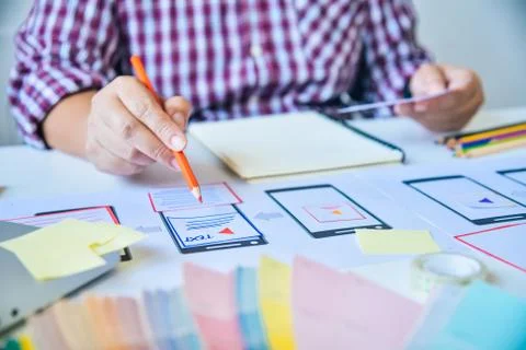 Website designer Creative planning application development  graphic creative Foto stock