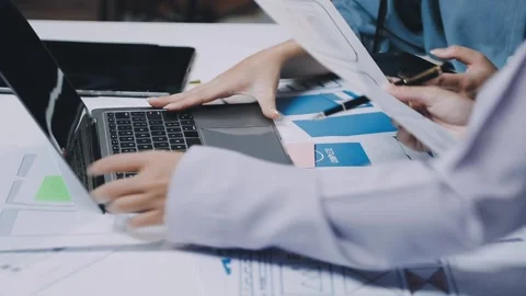 Website designer, Creative planning phone app development template layout f.. Stock Footage 304846874