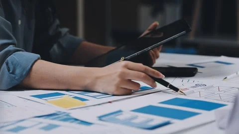 Website designer, Creative planning phone app development template layout f.. Stock Footage 304846938