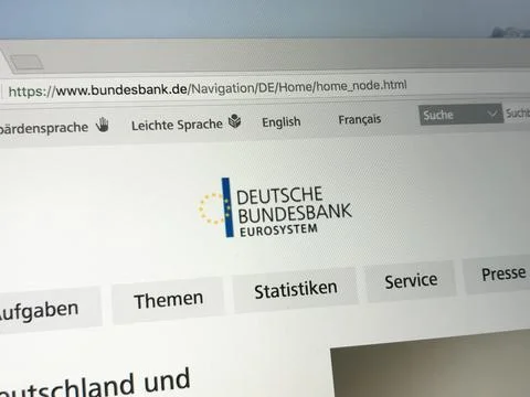 Website of The Deutsche Bundesbank Stock Photos