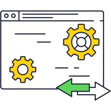 Website develop maintenance coding icon web vector Illustrazione stock