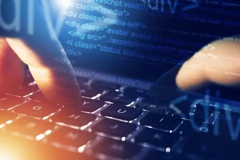 Website developer workstation Foto stock