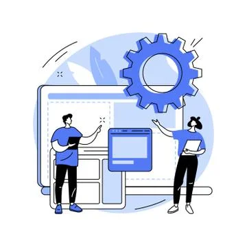 Website development abstract concept vector illustration. Stock Illustration