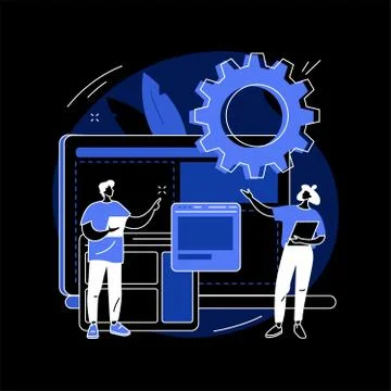 Website development abstract concept vector illustration. Stock Illustration