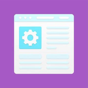 Website development and optimization 3d icon vector illustration Illustrazione stock