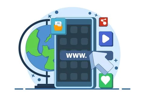 Website development concept, technology for business, online business platform. イラスト素材