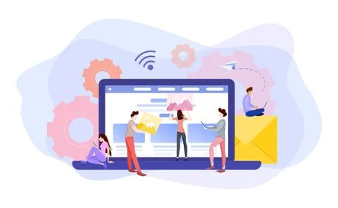 Website development concept. Web page programming and making interface Stock Illustration