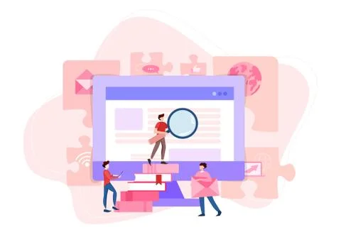 Website development concept. Web page programming and making interface Stock Illustration