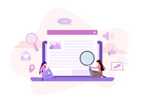 Website development concept. Web page programming and making interface Stock Illustration