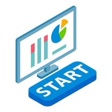 Website development icon, isometric style Illustrazione stock