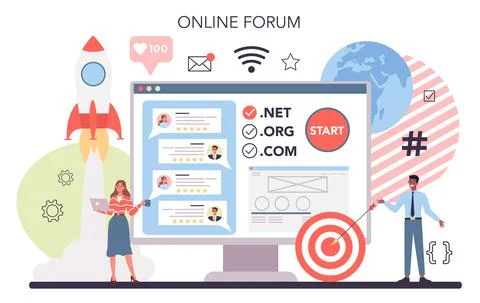 Website development online service or platform. Support Stockillustratie