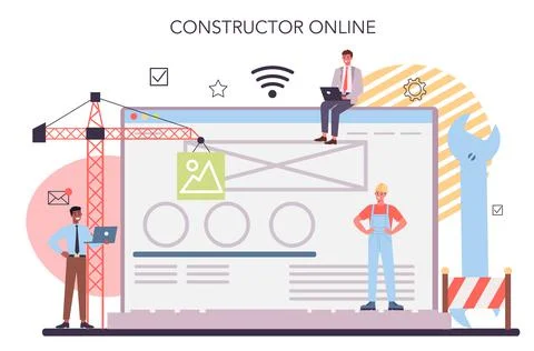 Website development online service or platform. Support Stock Illustration