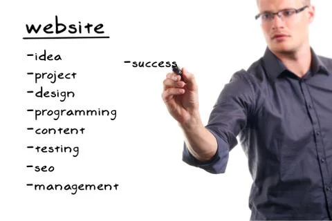 Website development project Illustrazione stock