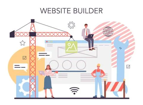 Website development. Support and development service. Web page イラスト素材