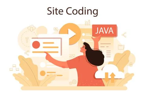 Website development. Support and development service. Web page 스톡 일러스트