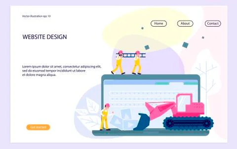 Website development template Illustrazione stock