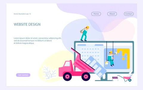 Website development template Illustrazione stock