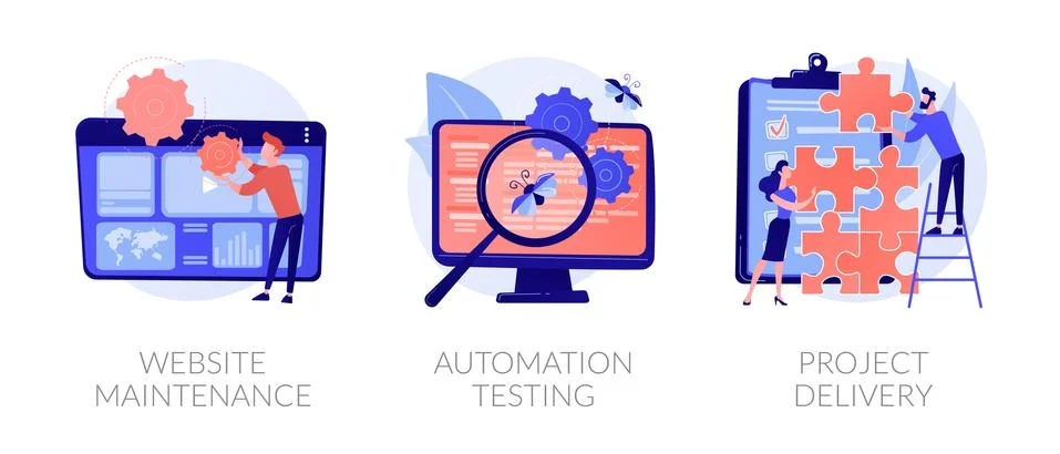 Website development vector concept metaphors. Illustrazione stock