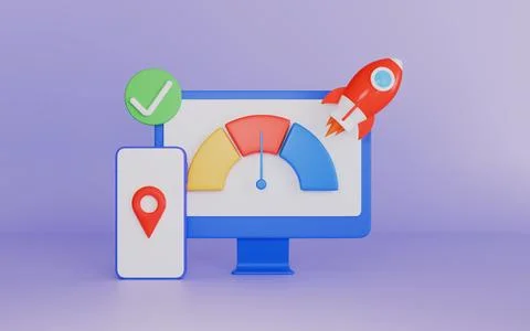 Website development, Wearable mobile app, Accelerated mobile pages Stock Illustration