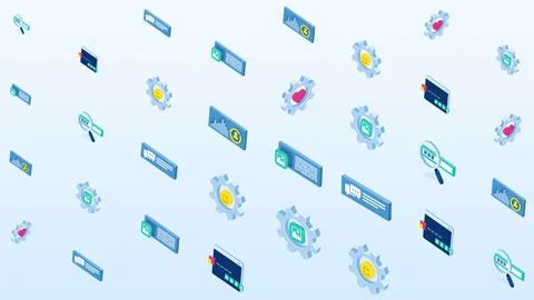 Website devolpment 8K pattern loop background 스톡 동영상 157036719