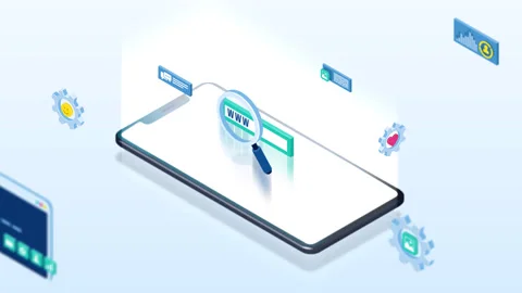 Website devolpment 8K smartphone animation 스톡 동영상 157036773