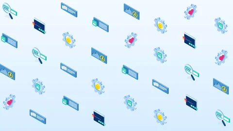 Website devolpment 8K wiggle pattern loop background Stock Footage 157037021