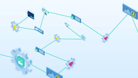Website devolpment connection lines animation Stock Footage 157037650