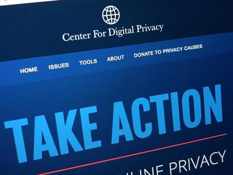 Website of Digitalprivacyalert.org, the Centre for Digital Privacy - CDP - Stock Photos