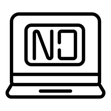 Website disclaimer icon outline vector. Document contract Stock Illustration
