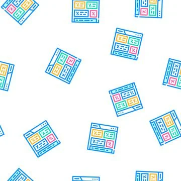 Website with discounts vector seamless pattern Stock Illustration