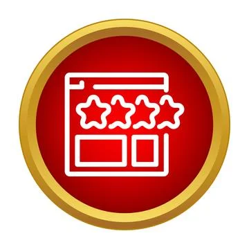 Website displaying customer rating and online feedback five stars Stock Illustration