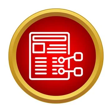 Website document flowchart linking data information structure Stock Illustration