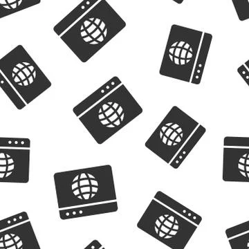 Website domain icon in flat style. Global internet address vector illustratio 스톡 일러스트