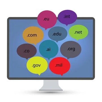 Website domains Stock Illustration