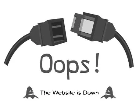 The website is down 库存插图