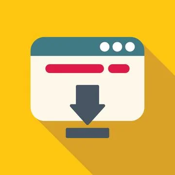 Website downloading software update progress bar icon Illustrazione stock