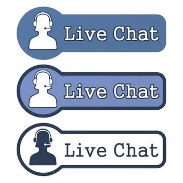 Website Element: "Live Chat" Stock Illustration
