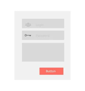 Website Element Login and Password Stock Illustration