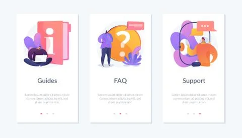 Website elements app interface template. Stock Illustration