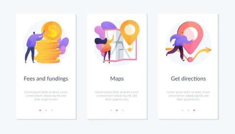 Website elements app interface template. Stock Illustration