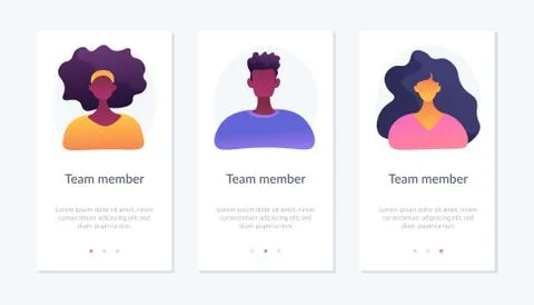 Website elements app interface template. Stock Illustration