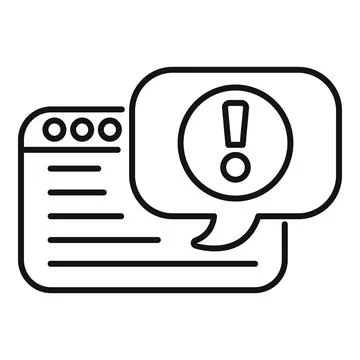 Website error alert icon concept Stock Illustration